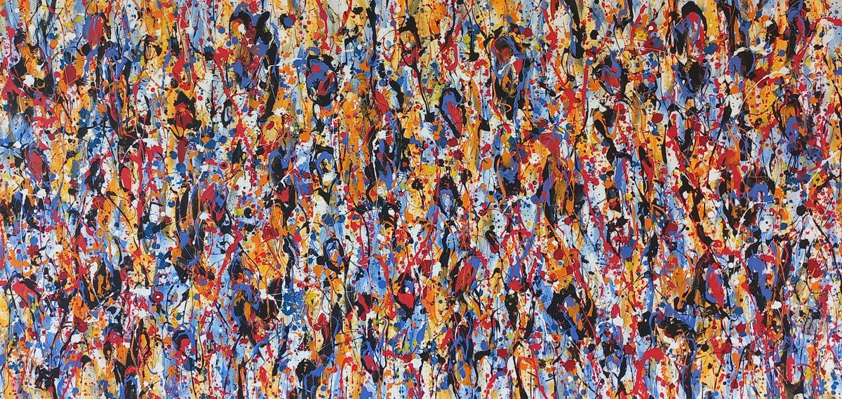  Wild Flowers 16 By M.y. By Max Yaskin, 84 X 42, Artwork For Sale On Artfinder