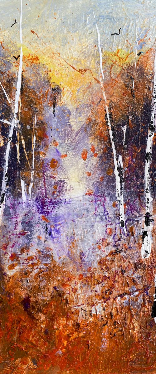 Warmth of Autumn Birches by Teresa Tanner