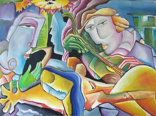 Modern Art Painting “SONG FOR MUSE” 60×80 cm, Oil by Andrei Dobos