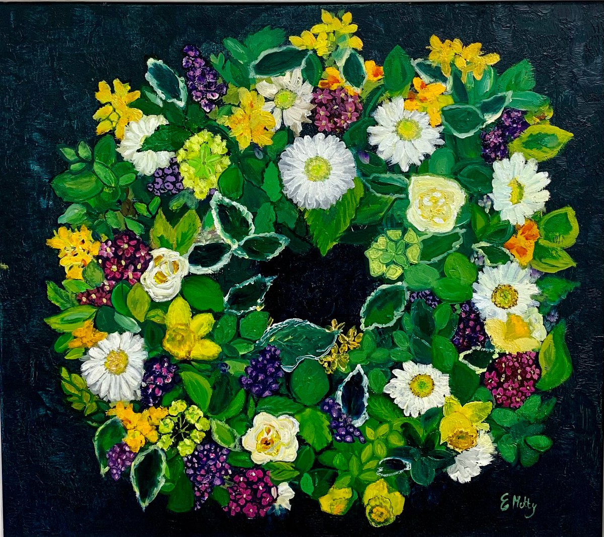 The floral wreath by Elisabetta Mutty