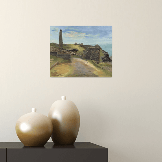 Botallack mine, Cornish coast. An original oil painting.