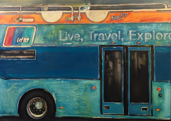 Blue bus