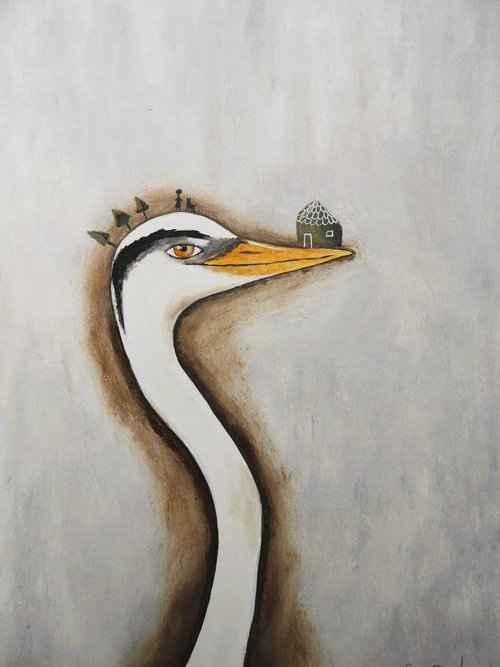 The grey heron by Silvia Beneforti