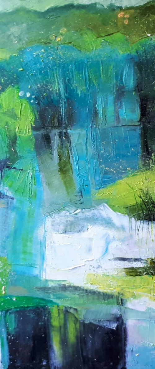 I like to be on the river (50x50cm) by Simon Tünde