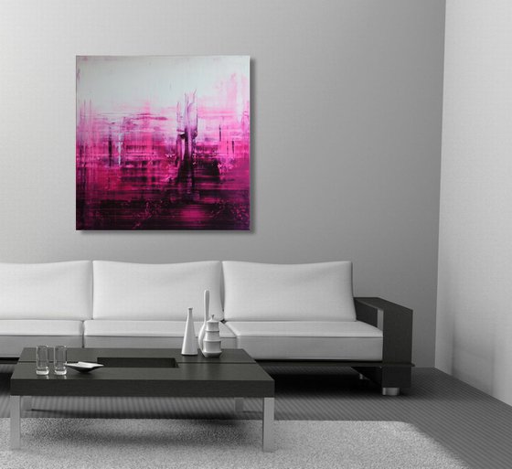 She Likes To Dream In Pink III - 100 x 100 cm - XXL (40 x 40 inches)