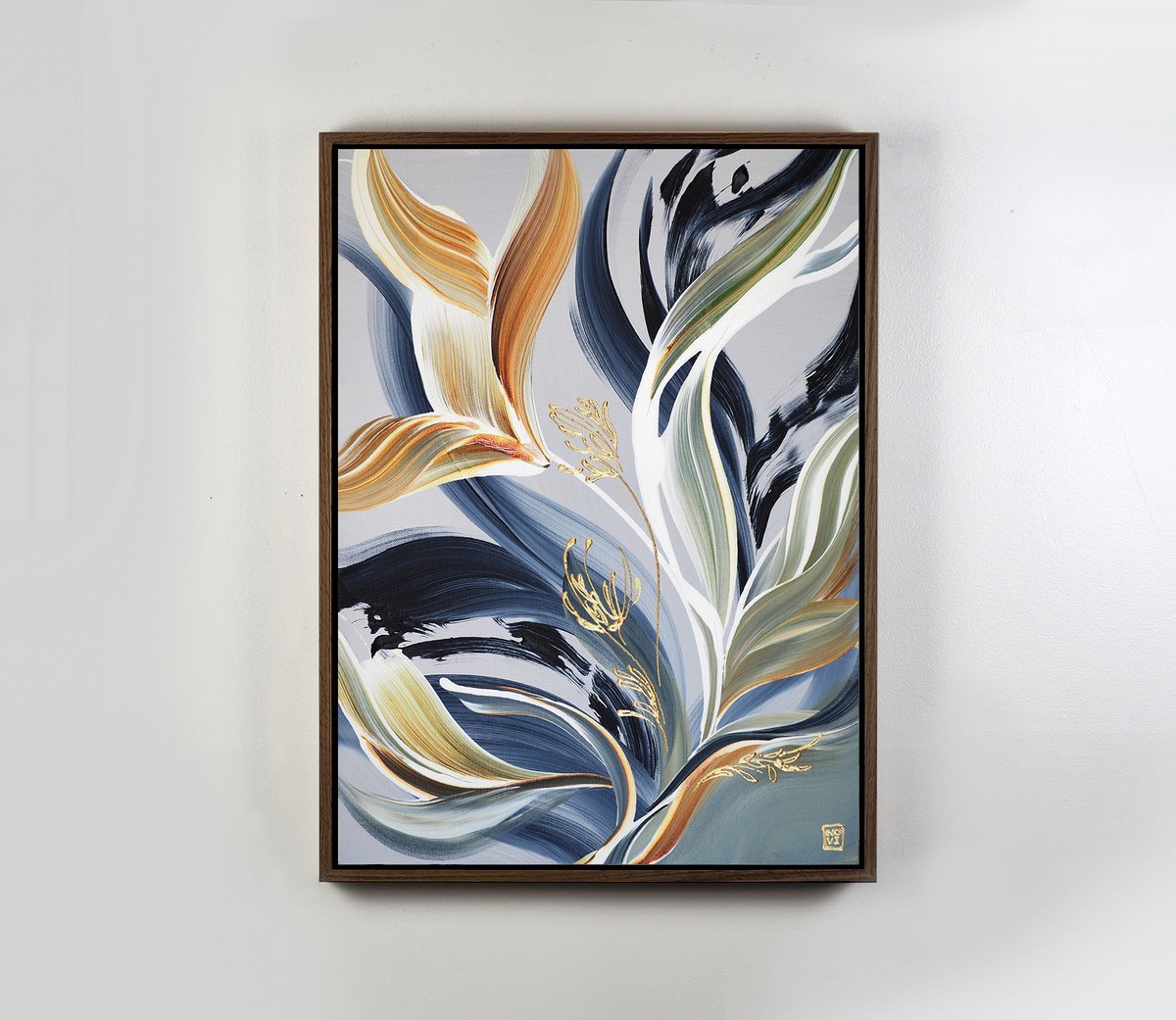 Abstract Acrylic Painting By Novi Lim, 20 X 25", Dive Back In Time, Original Artwork