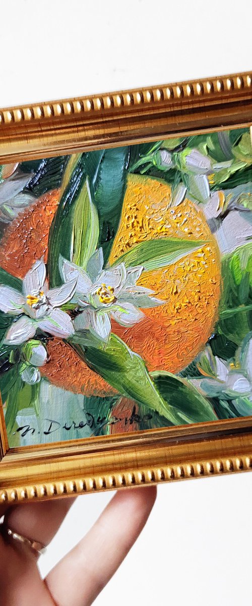 Orange flowers by Nataly Derevyanko