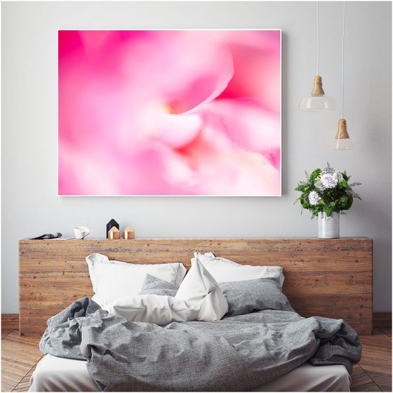 Poeme - Pink Abstract Canvas - lyrical abstract
