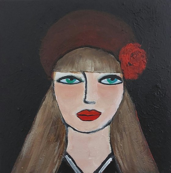 Girl with beret