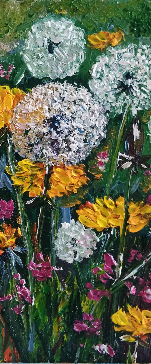 Dandelions in the meadow by Oksana Fedorova