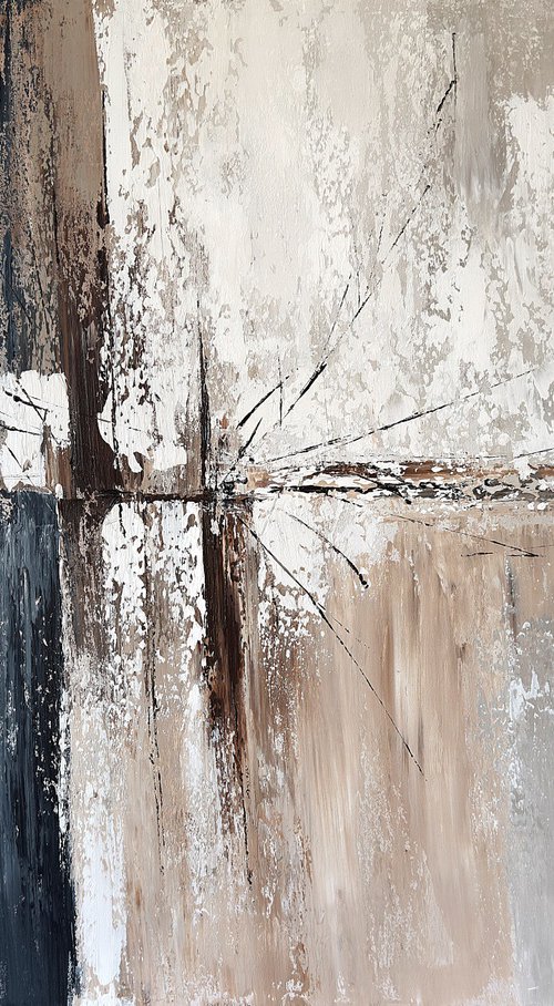 Lines Through Stone in Soft Neutrals by Tatiana Malinovscaia