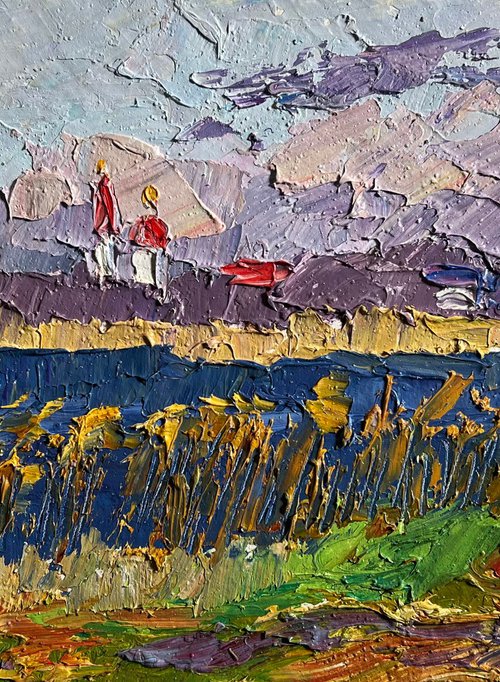 River and Golden Field by Boris Serdyuk