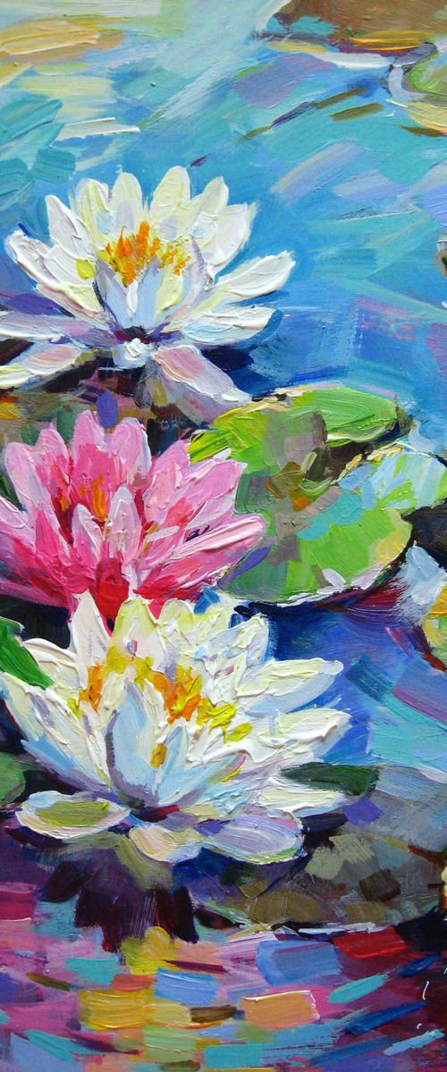 Water lilies on the Dnieper-2 by Vladimir Lutsevich