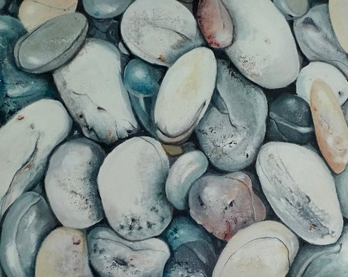 Pick A Pebble. by Mel Davies Original Art