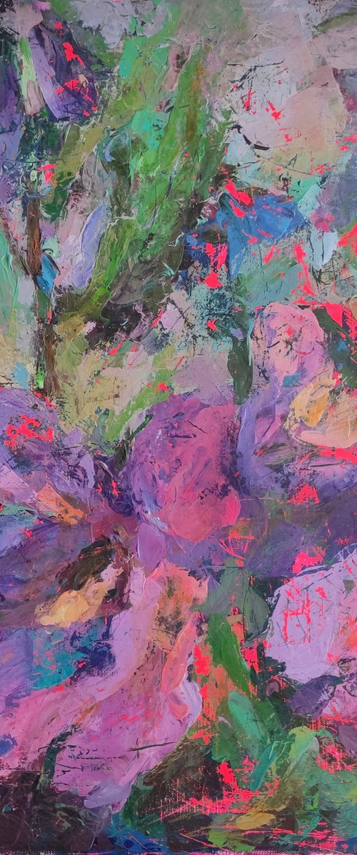 "Morning Hollyhocks" by Natalia Roeckle