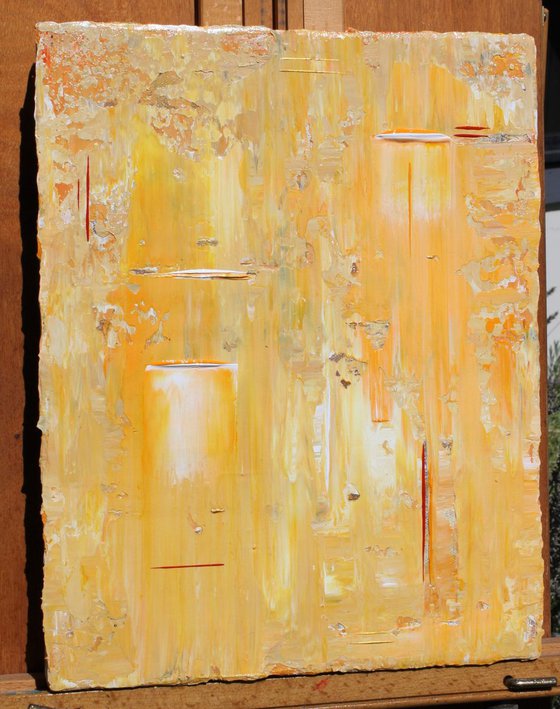 Yellow Orange White Abstract Concept