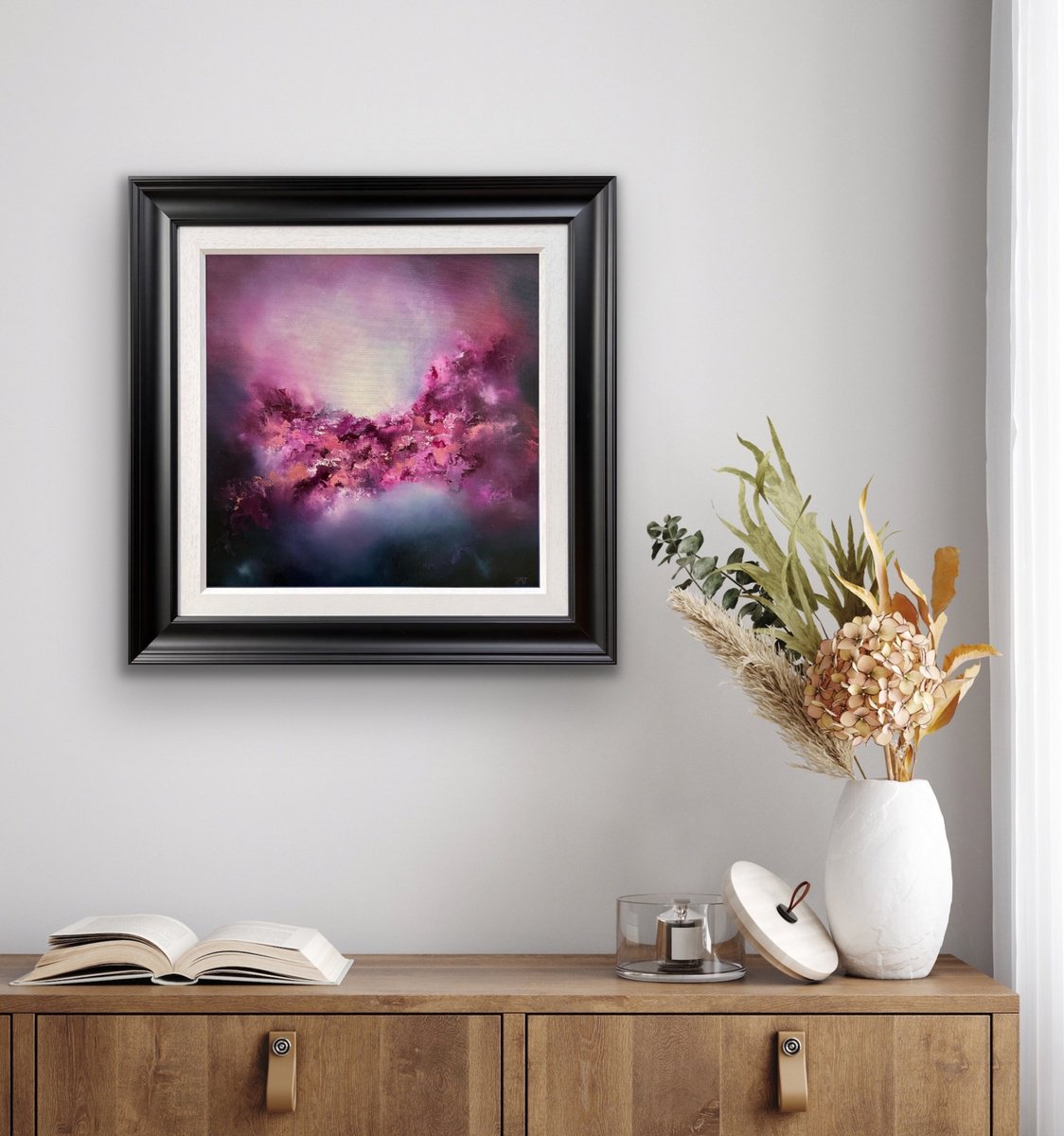 Abstract Oil Painting By Jaimie Volkaerts, 28 X 28, A Moment In Time, Original Artwork