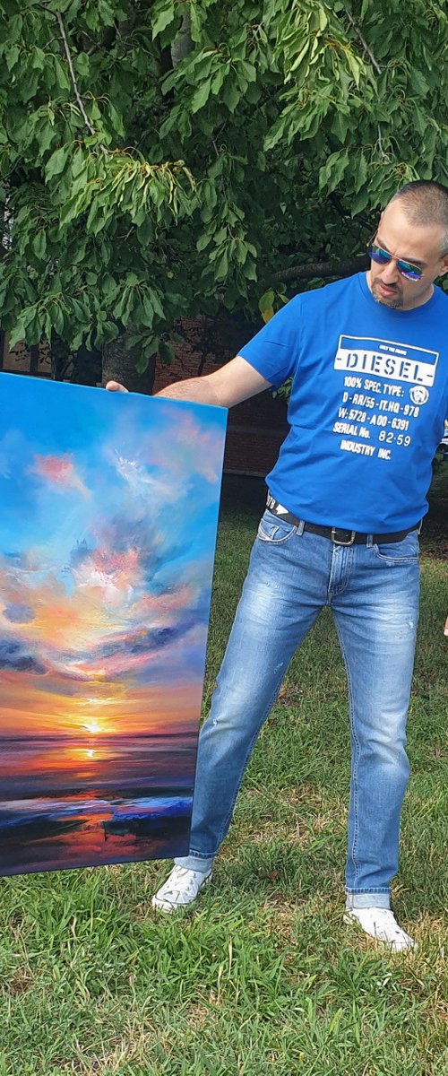 "When words are not needed - 2 " SPECIAL PRICE!!! W 70 x H 100 cm by Ivan  Grozdanovski