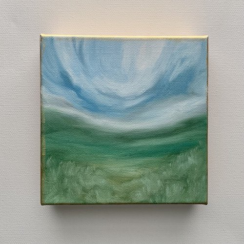 Landscape Painting - Field and Sky by Elizabeth Moran