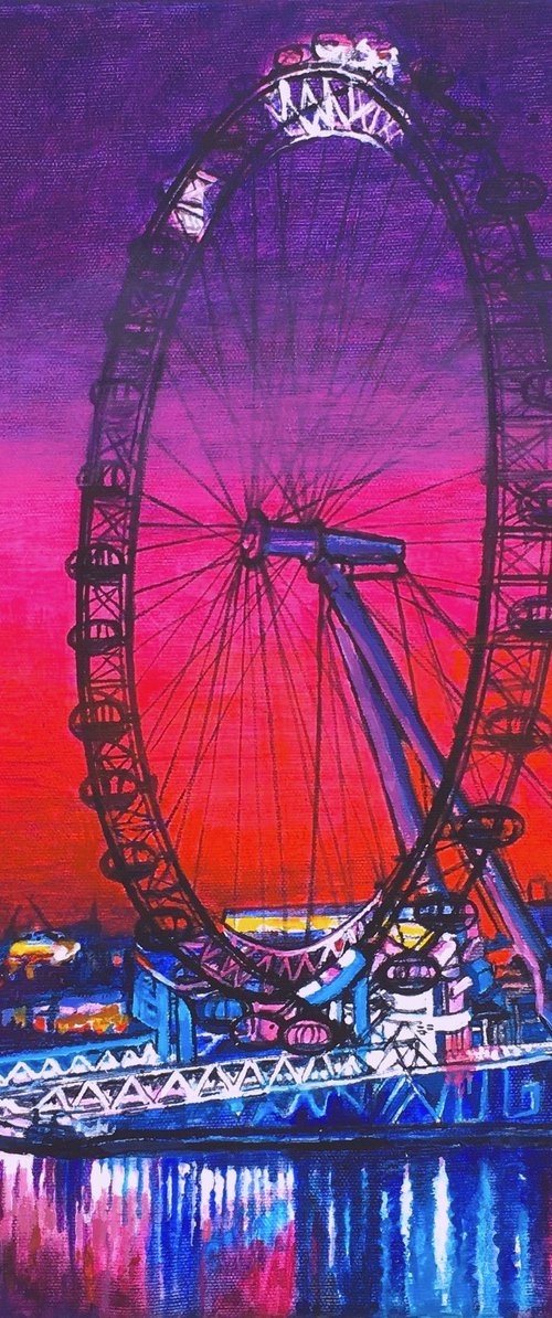 The Wheel or London Eye view by Patricia Clements
