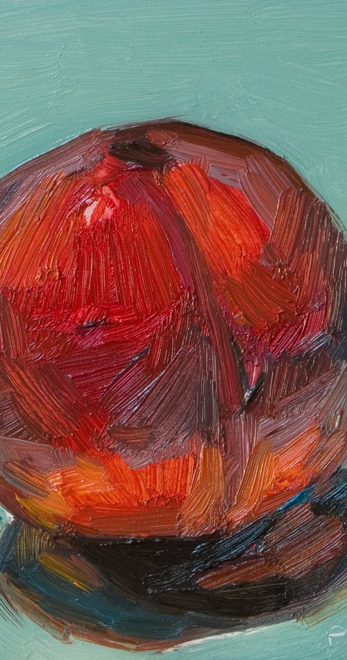 peach on blue by Olivier Payeur