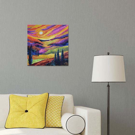 Colours of the Sun  -landscape painting