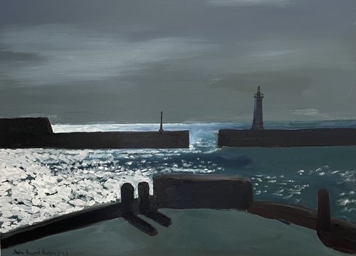 Anstruther harbour, Winter by Stephen Howard Harrison