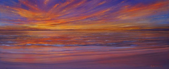 SUNSET SEA I. 100x42.