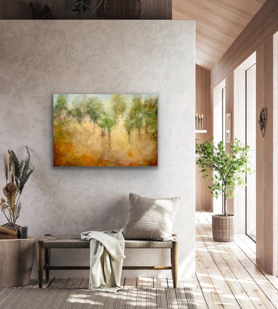 Forest of golden rays