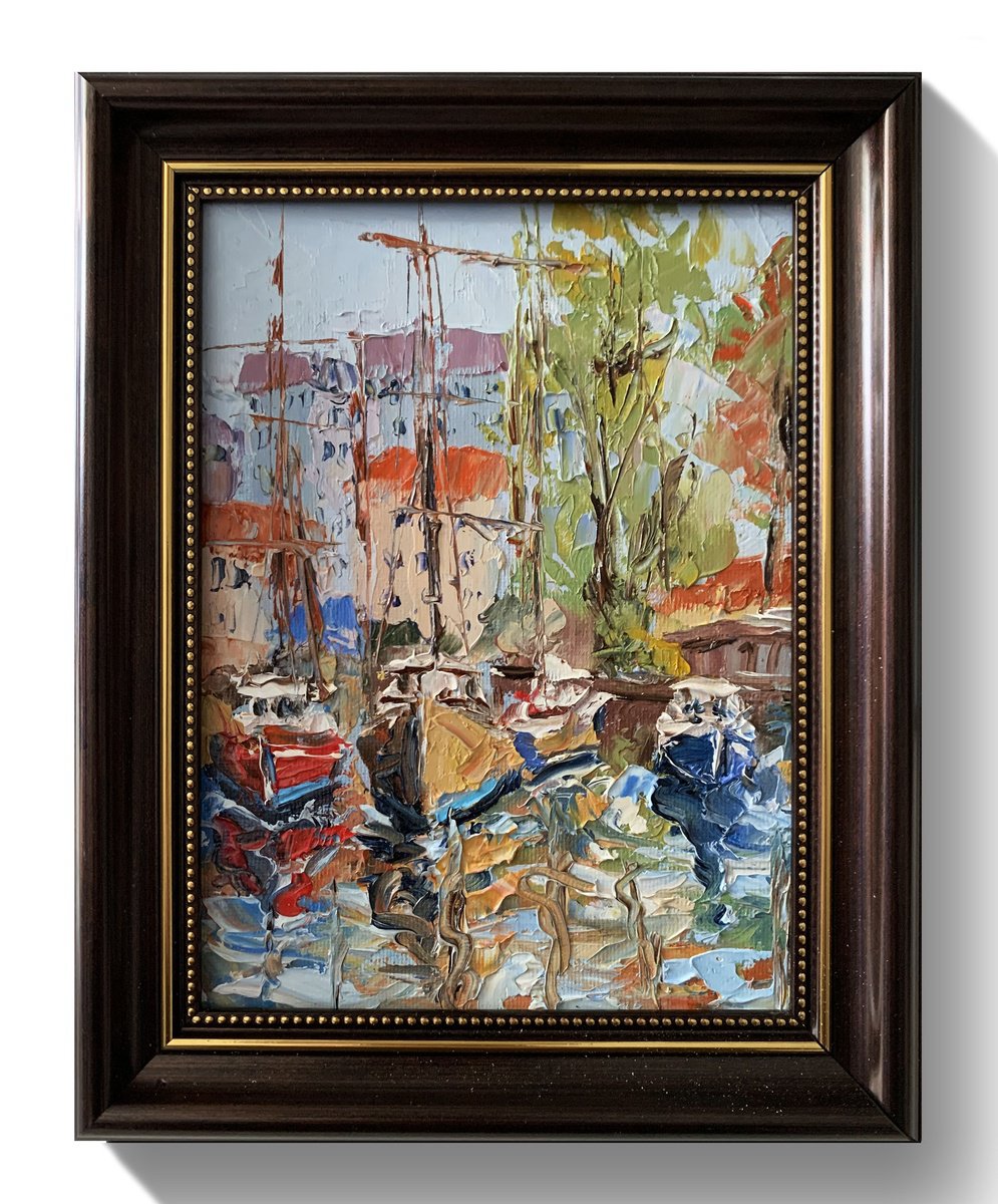 Coastal Kaleidoscope,Yachts. By Vita Schagen, 8 X 10, Artwork For Sale On Artfinder