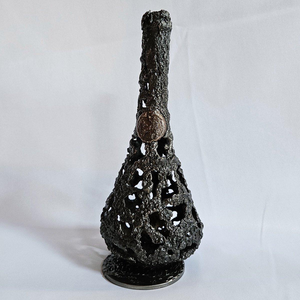 Urban And Pop Still Life Sculpture By Philippe Buil, 5 X 12", Champagne Prince Bottle 17-24, Original Artwork