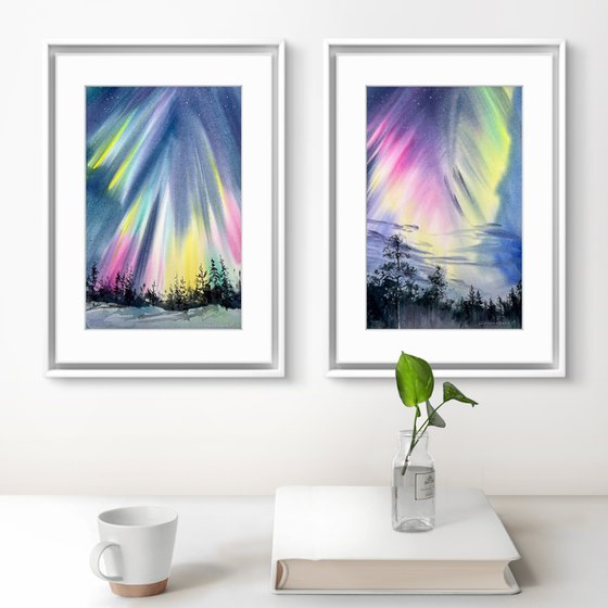Silent Aurora (Diptych)