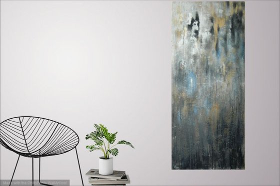 Extra large abstract painting. Original abstract painting. One of a kind art. "Fading Thoughts".