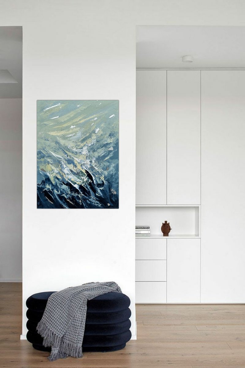 Abstract Oil Painting By Tigran Mamikonyan, 24 X 31", Wind V 60i?80Cm, Original Artwork