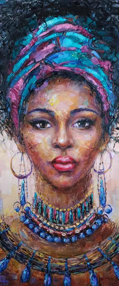 Portrait of a black woman by Viktoria Lapteva