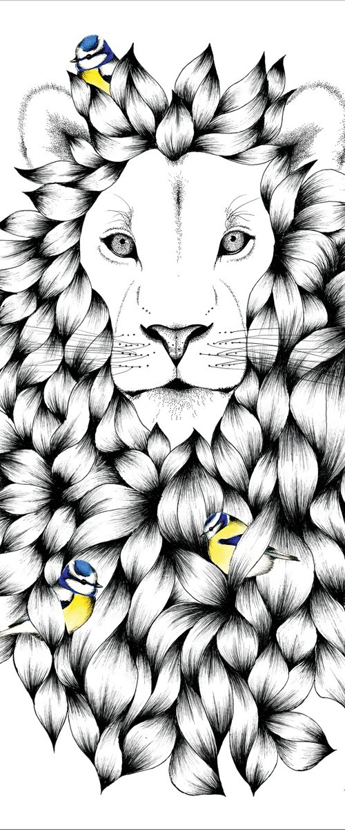 King of The Jungle - Lion print by Kelsey Emblow