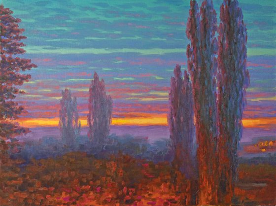 "After sunset", 60x80 cm