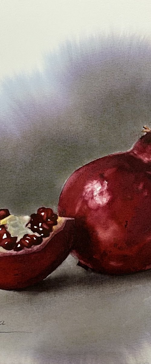 Pomegranate still life by Alina Karpova