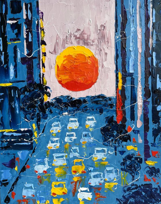 NYC Moon Painting