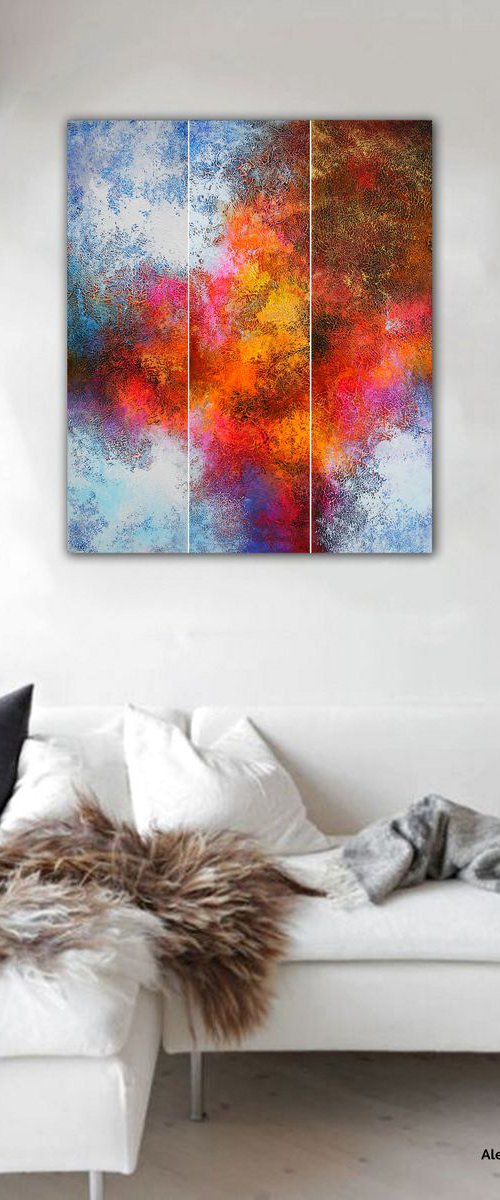 Abstract Triptych / 3 in 1 / Alex Senchenko © 2019 / Incarnation by Alex Senchenko