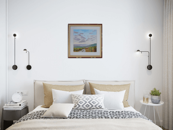 Early morning mist in Cher Valley over Montrichard