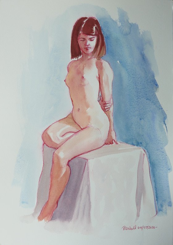 Seated female nude