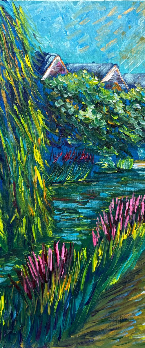 Willow Tree by the Canal in Coevorden by Dmitry Fedorov