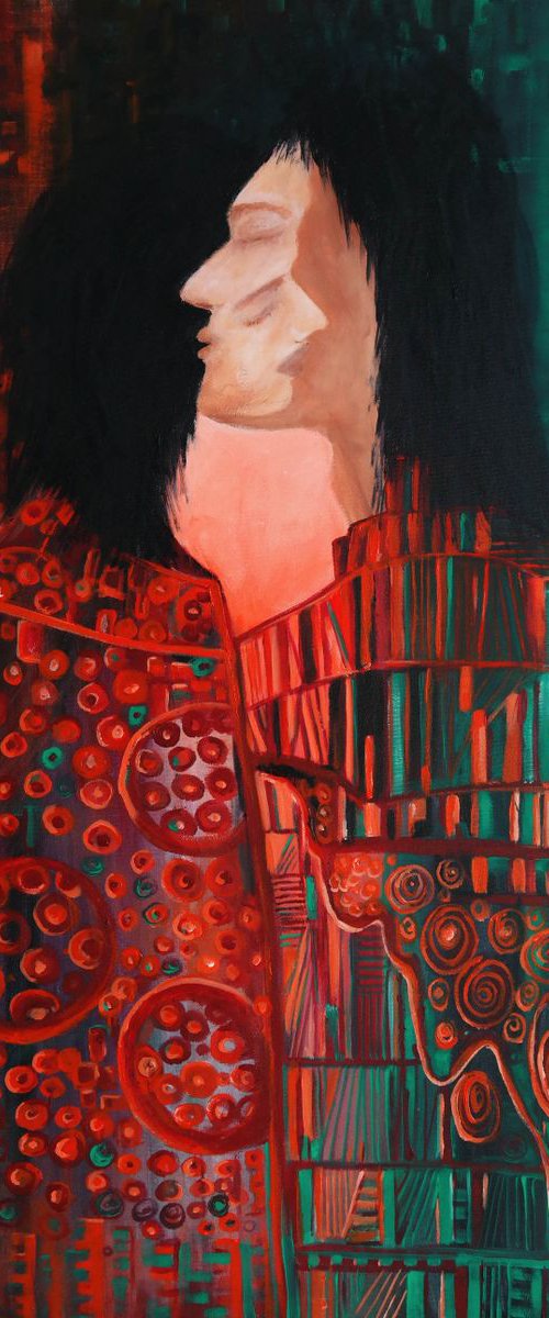 Do they really "Kiss"? - Klimt inspired painting by Danijela Dan