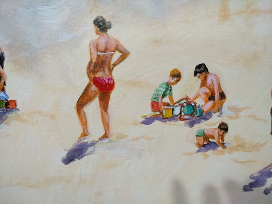 Summertime beach 40x28 in