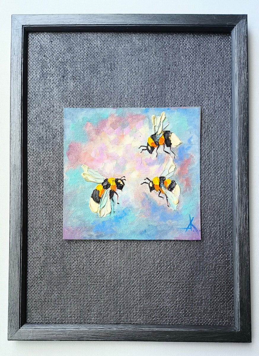 Impressionistic Animal Oil Painting By Anastasia Kozorez, 9 X 13, In The Sky, Original Artwork