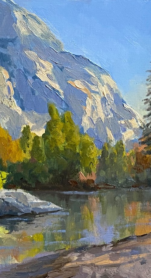Fall Season At Yosemite Mirror Lake by Tatyana Fogarty