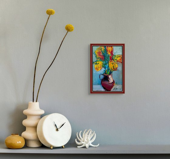 Yellow Tulips in a Jug