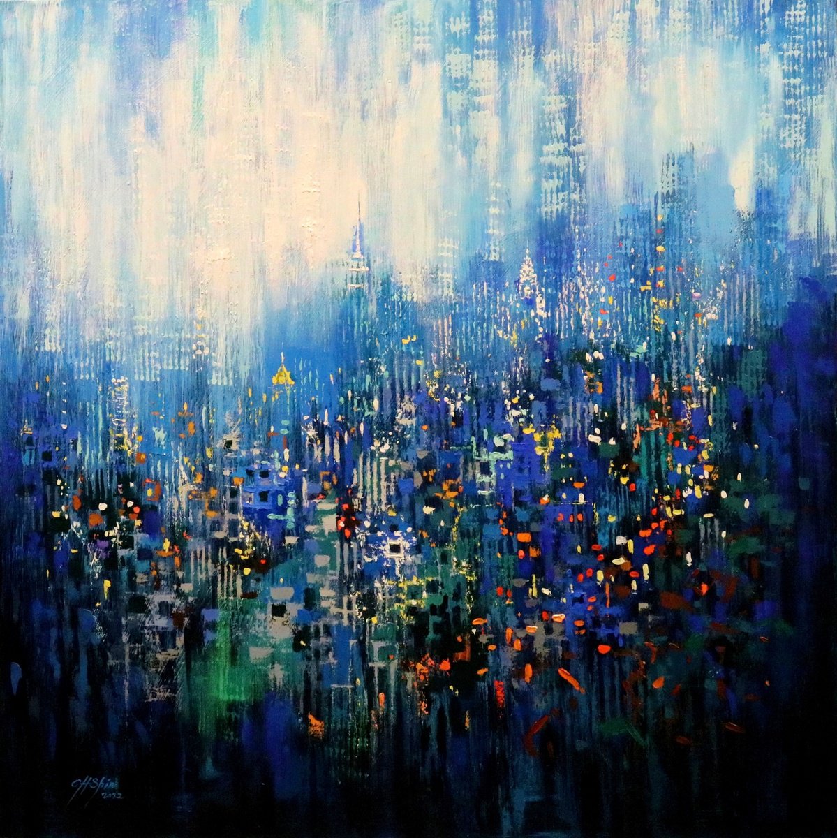 Urban Forest 15 Blue by Chin H Shin