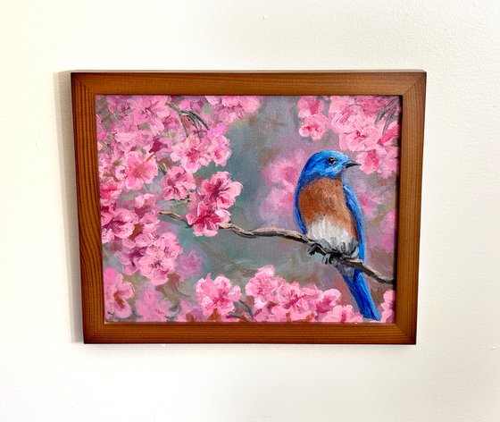 Bluebird and Blossoms